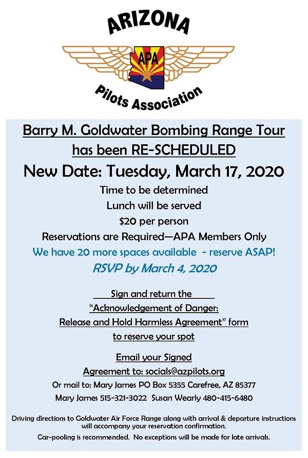 apa barry m goldwater bombing range tour 2020 march