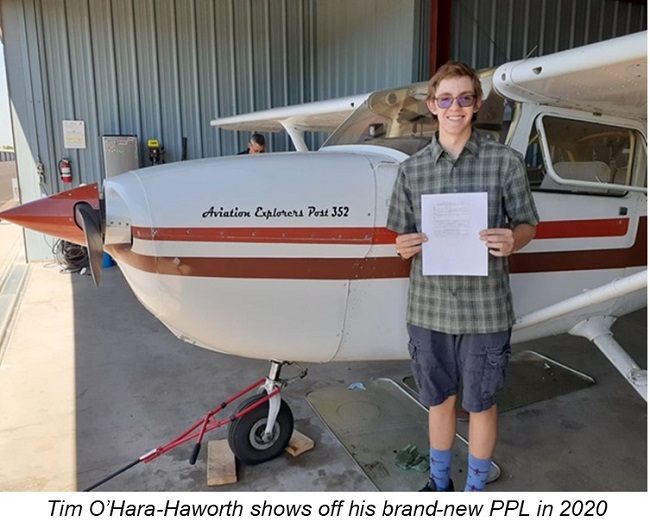apa scholarship corner january 2023 tim ohara haworth shows off his brand new ppl in 2020